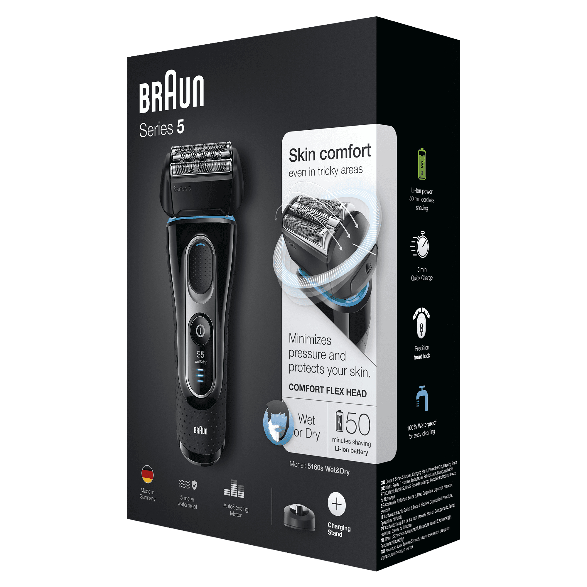 Braun 81627180 men's shaver Foil shaver Trimmer Black, Blue – image 4