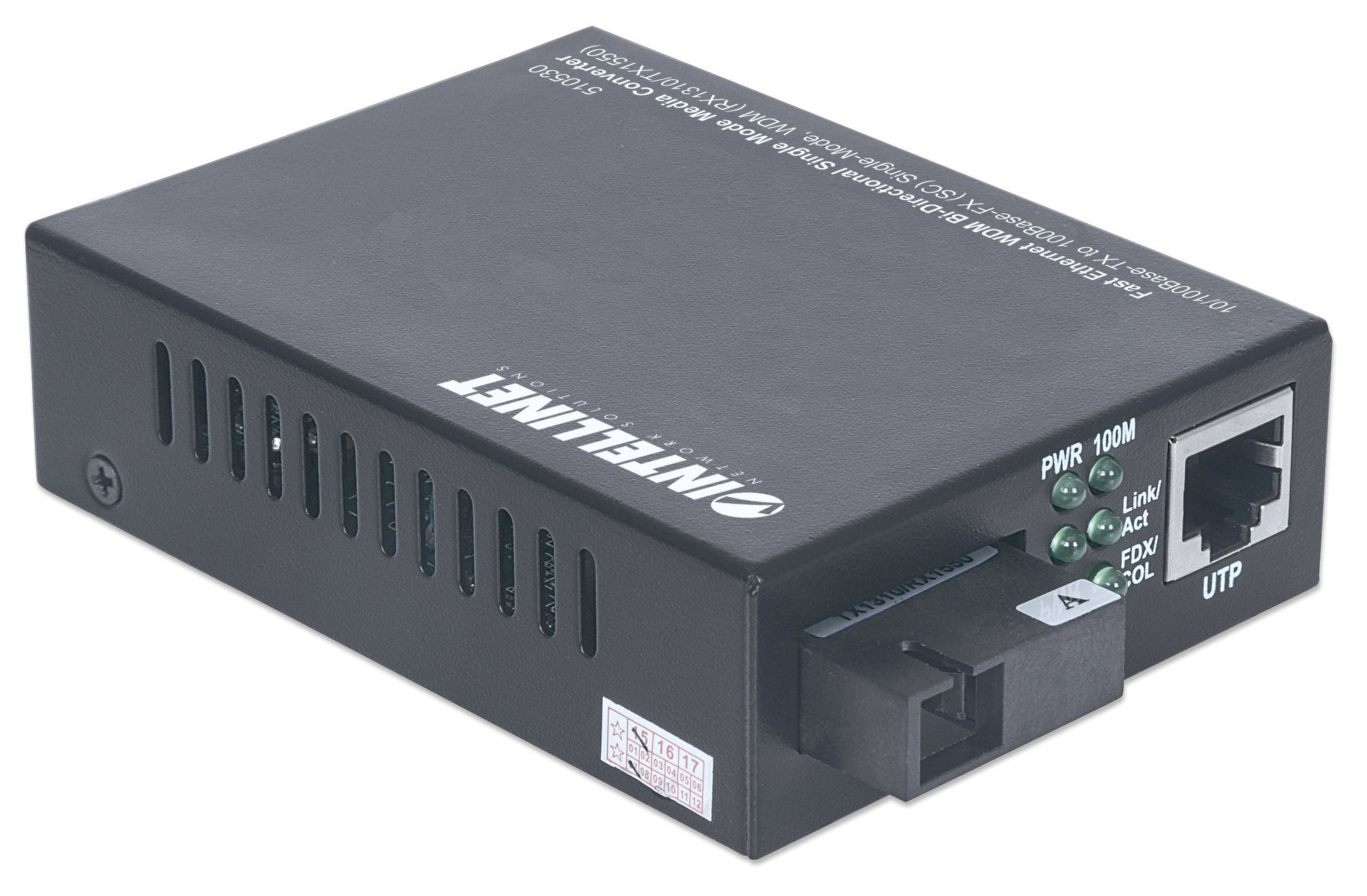 Intellinet Fast Ethernet WDM Bi-Directional Single Mode Media Converter, 10/100Base-Tx to 100Base-Fx (SC) Single-Mode, 20 km (12.4 mi.), WDM (Rx1310/Tx1550) – image 2