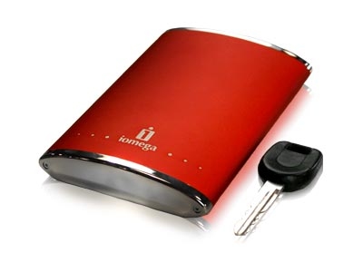 Iomega eGo 350GB Portable Hard Drive Red