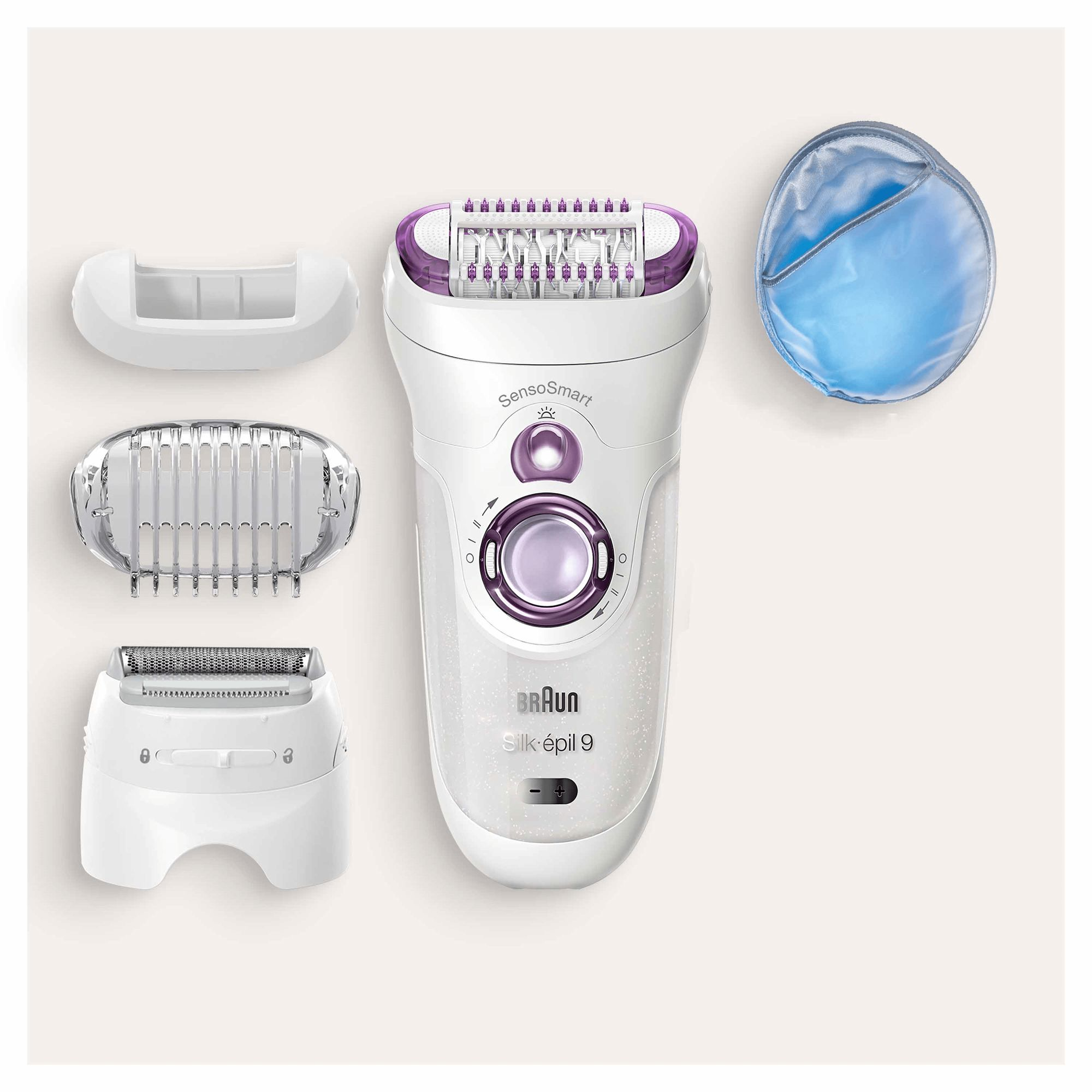 Braun Silk-épil 9 81706314 epilator 40 tweezers White, Violet – image 3