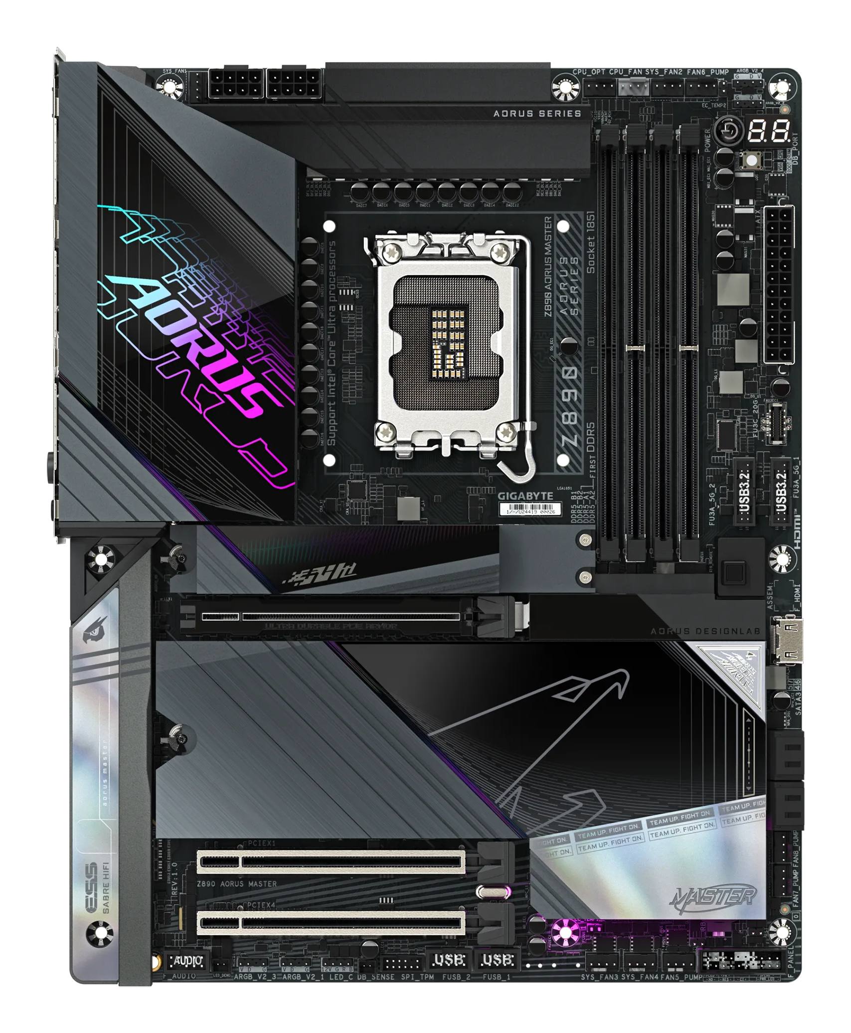 Tarjeta Madre Gigabyte Z890 Aorus Master - Socket 1851 - 4x DDR5 9500MHz - ATX - Wi-Fi 7/BT - Z890 AORUS MASTER Tarjeta Madre Gigabyte Z890 Aorus Master - Socket 1851 - 4x DDR5 9500MHz - ATX - Wi-Fi 7/BT - Z890 AORUS MASTER