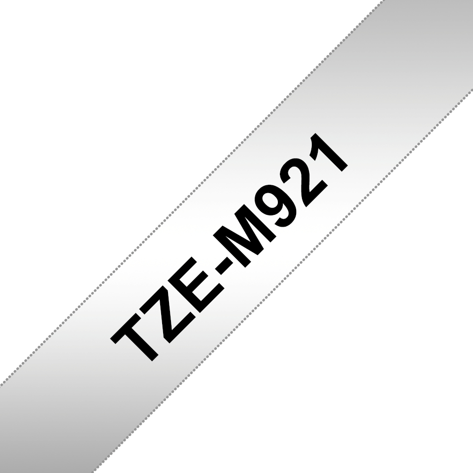 Brother TZe-M921 etikett-tejp Svart på metallic