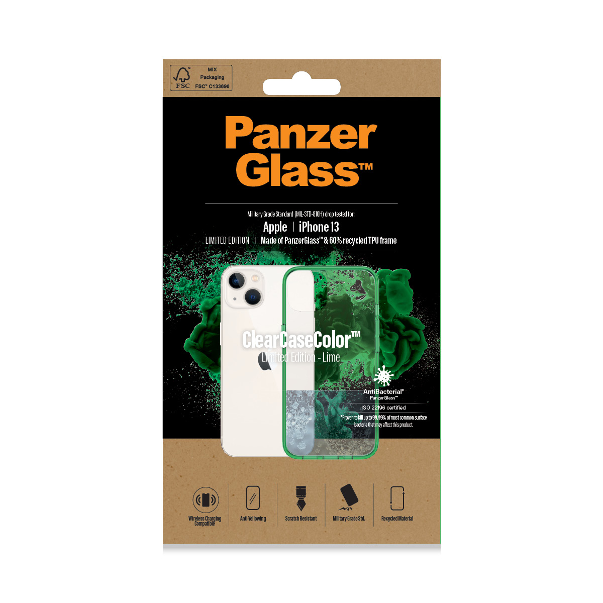 PanzerGlass ® ClearCaseColor™ iPhone 13 - Lime – image 2