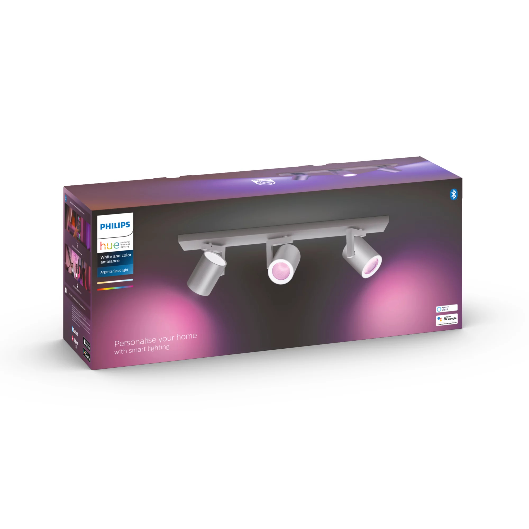 Philips by Signify Philips Hue White and colour ambience Argenta triple spotlight – image 5