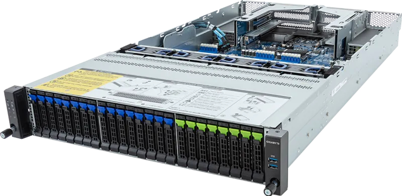 GIGABYTE R283-Z92-AAJ2 LGA 6096 Rack (2U) Black, Steel