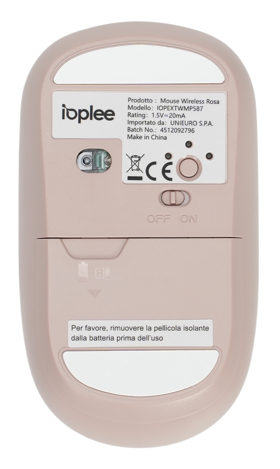 IOPLEE IOPEXTWMP587 mouse Home Ambidextrous RF Wireless + Bluetooth 1600 DPI – image 2