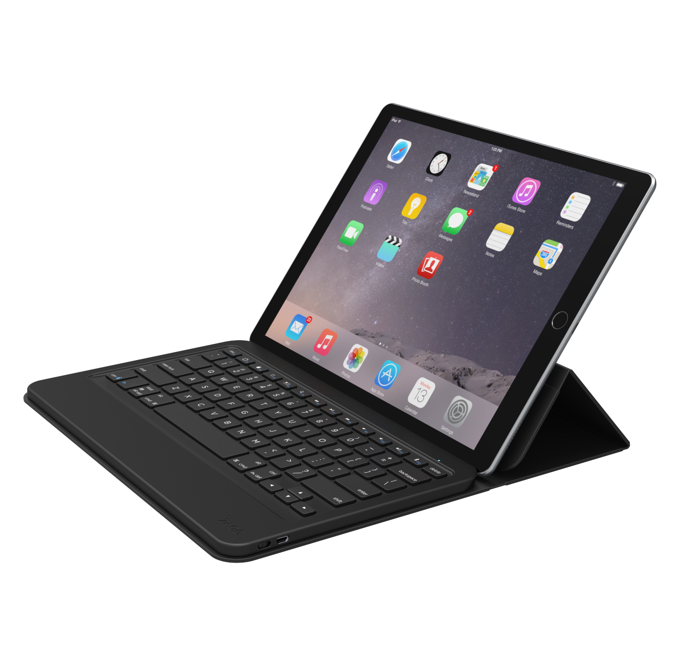 IFROGZ ZGUNM2-BKN mobile device keyboard QWERTY Nordic Black