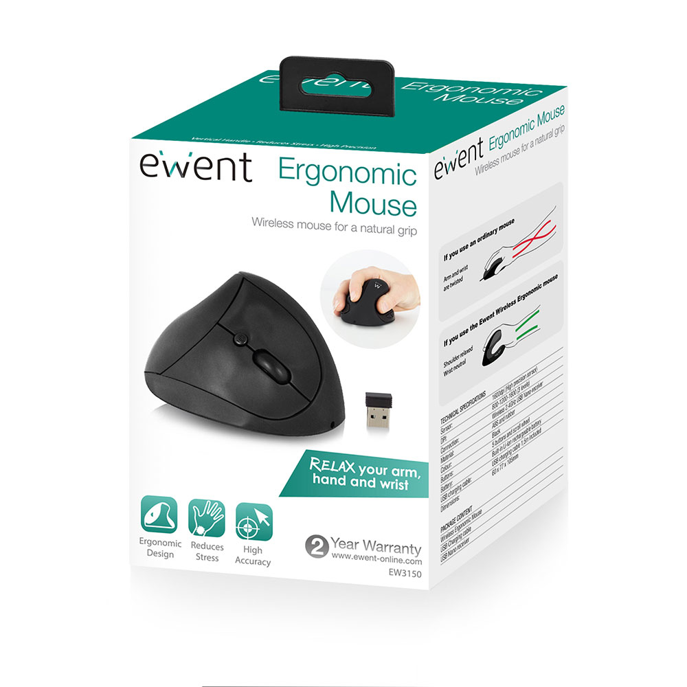 Ewent EW3150 mouse Office Right-hand RF Wireless Optical 1600 DPI – image 7