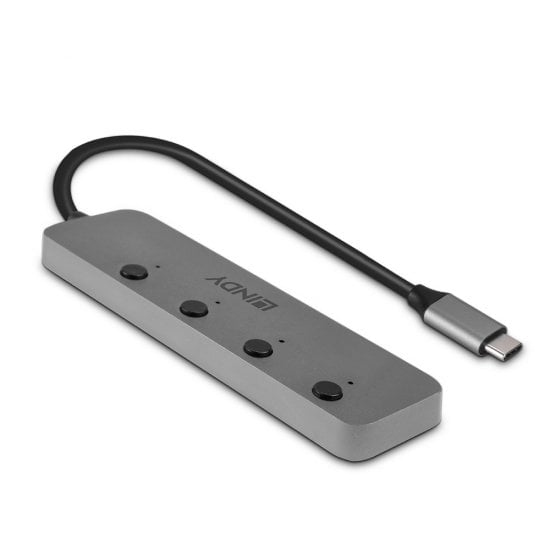 Lindy 4 Port USB 3.2 Type C Hub with On/Off Switches – image 2