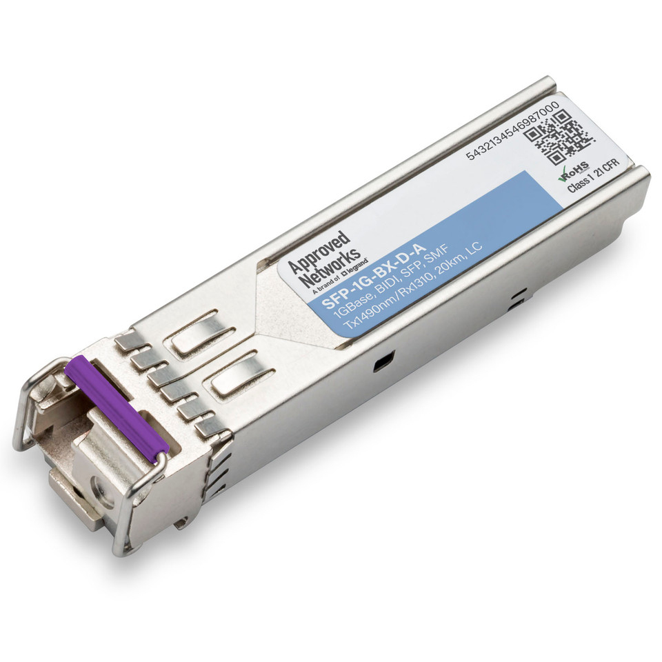 Legrand SFP-1G-BX-D-A network transceiver module Fiber optic 1250 Mbit/s