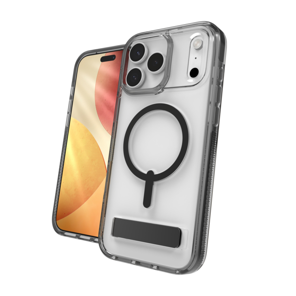 ZAGG Santa Cruz Snap Kickstand coque de protection pour téléphones portables 17,5 cm (6.9") Housse Noir, Transparent
