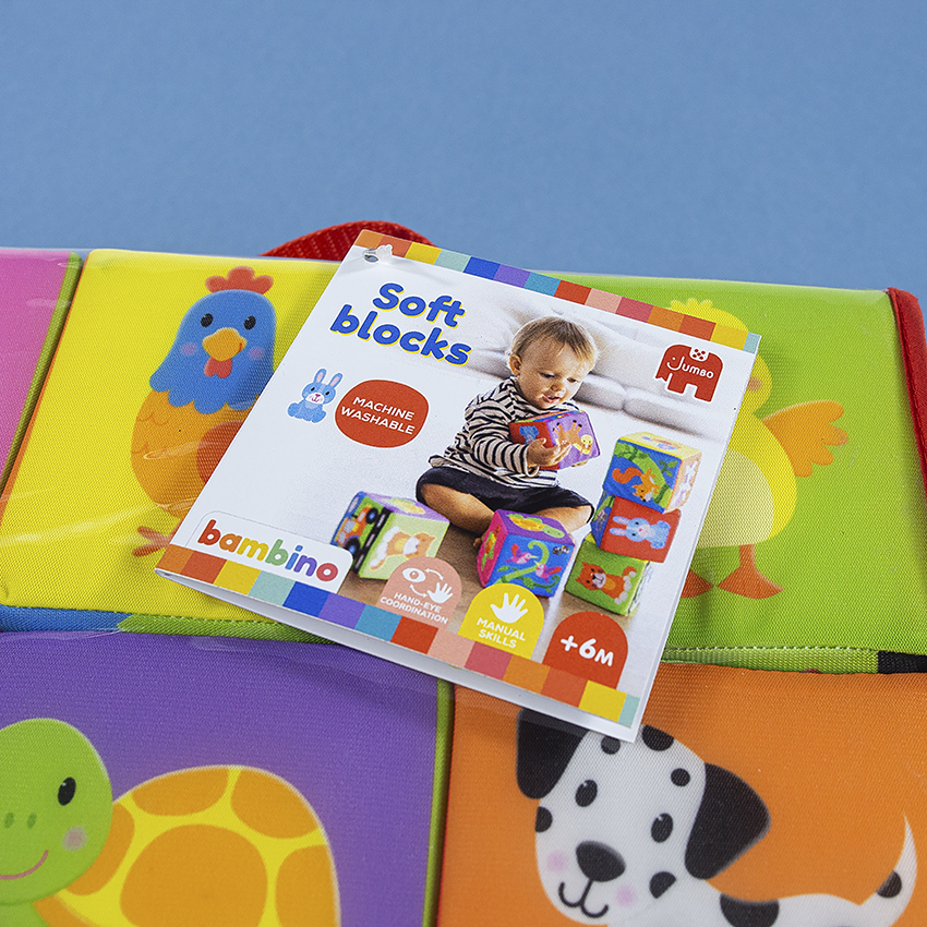 Resim Yumuşak Bloklar - Çok Renkli Plastik, 6 Parça, Hayvan Temalı, 0.5-2 Yaş