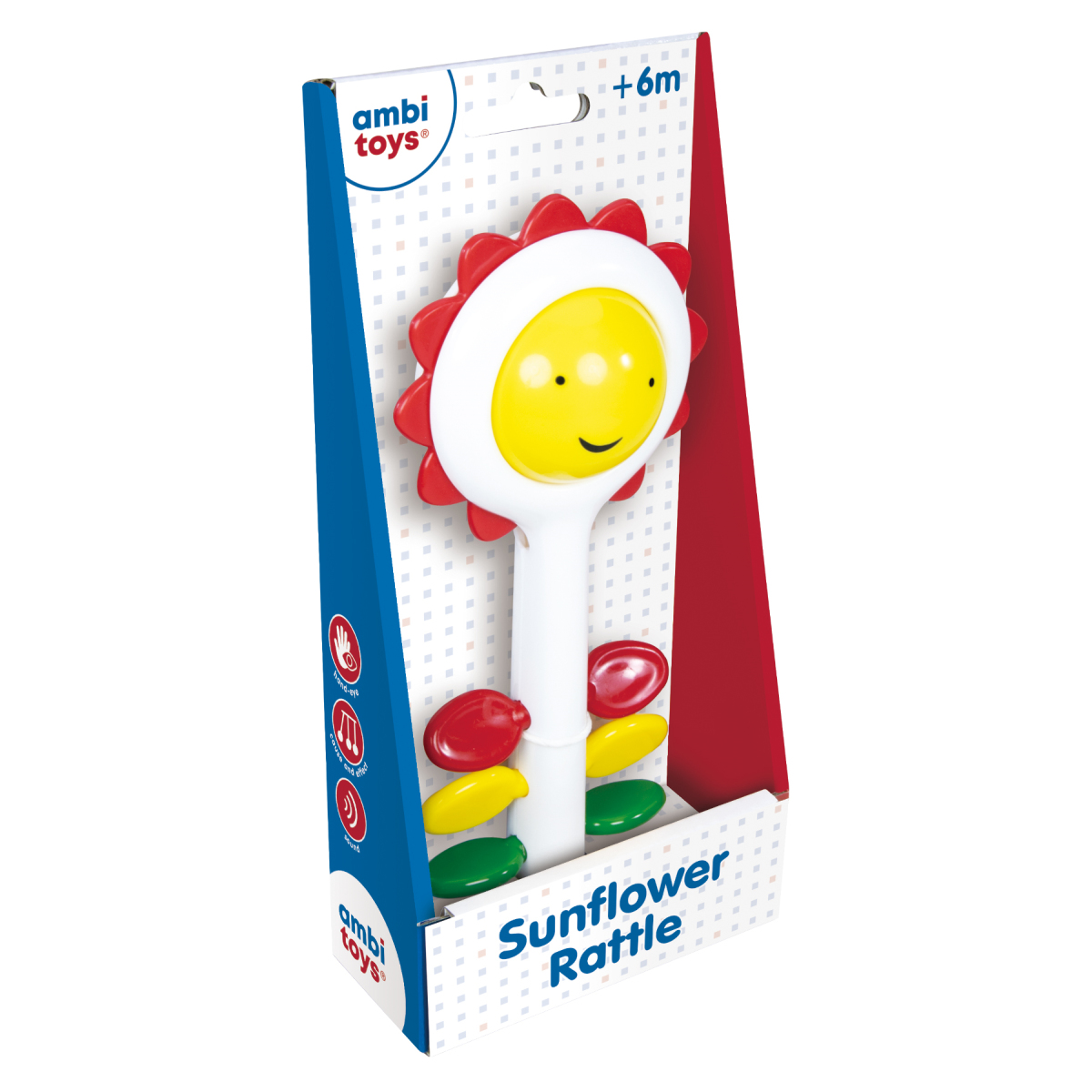 Ambi Toys Ayçiçeği Çıngırak, Çok Renkli, Plastik, 6-9 Ay