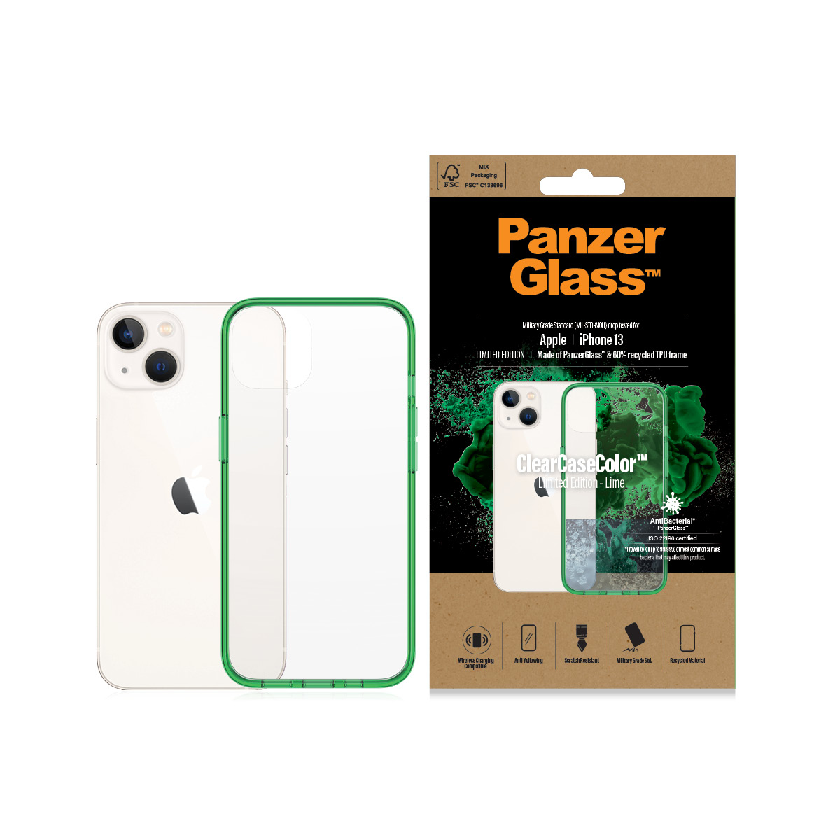 PanzerGlass ® ClearCaseColor™ iPhone 13 - Lime – image 3