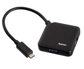 Hama 00135750 interface hub USB 3.2 Gen 1 (3.1 Gen 1) Type-C 5000 Mbit/s Black – image 1