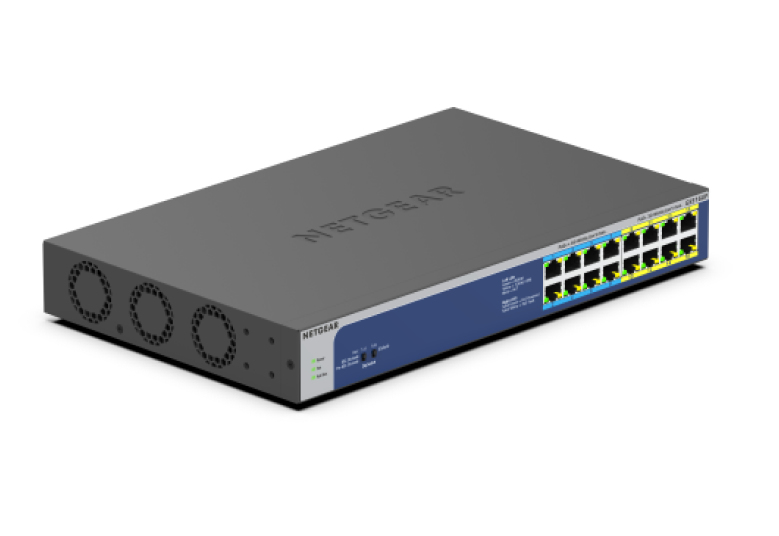 NETGEAR GS516UP-100AJS network switch Unmanaged Gigabit Ethernet (10/100/1000) Power over Ethernet (PoE) Grey