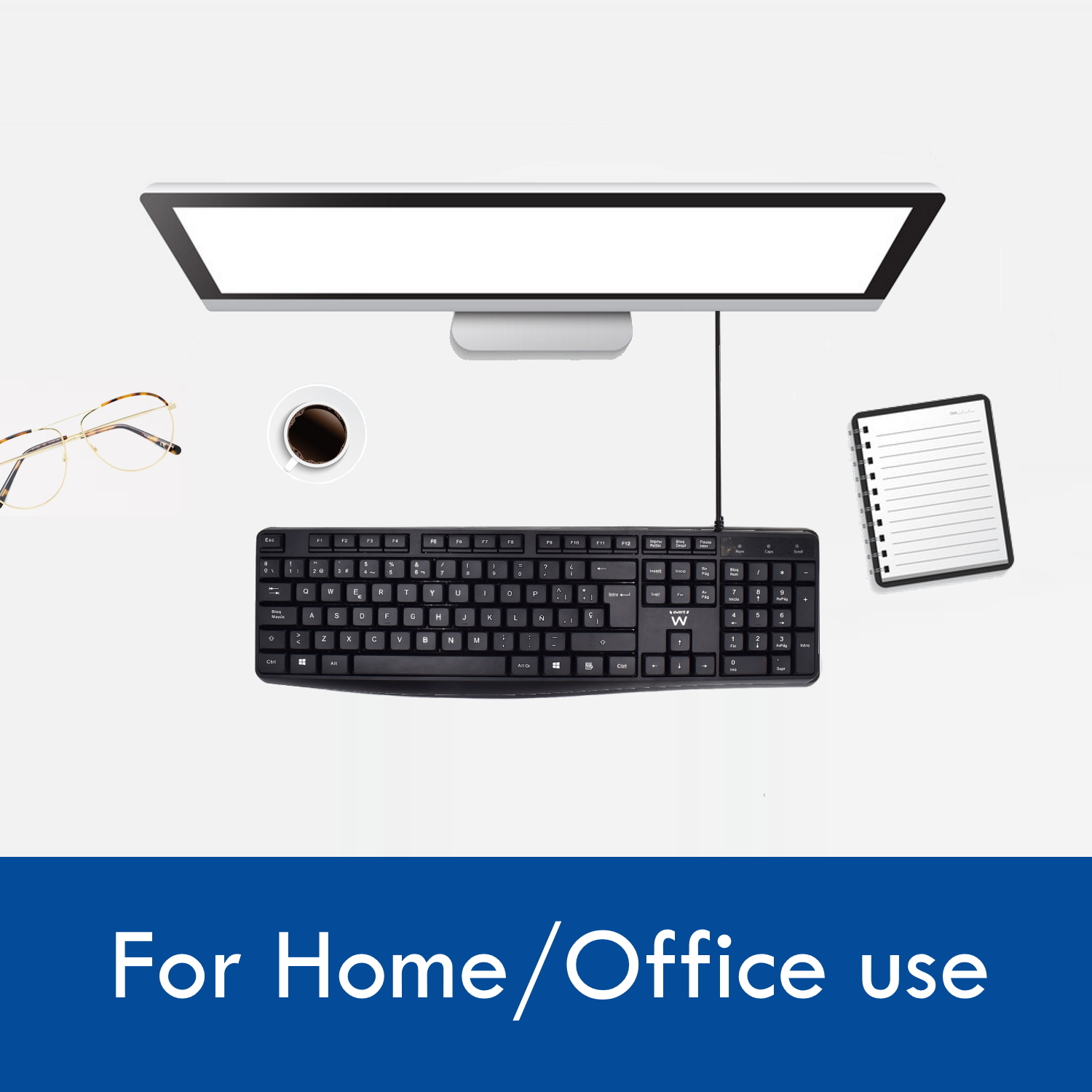 Ewent EW3001 keyboard Office USB QWERTY Spanish Black – image 6