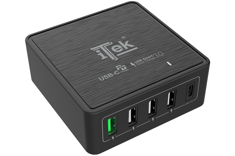 itek ITSCT4UC60 mobile device charger Universal Black AC Fast charging Indoor – image 1