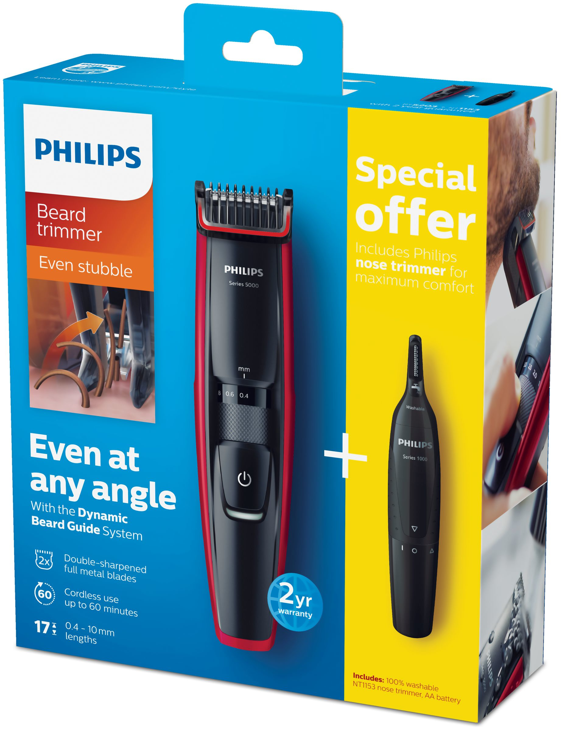 Philips BEARDTRIMMER Series 5000 Stubble trimmer BT5203/85 – image 3