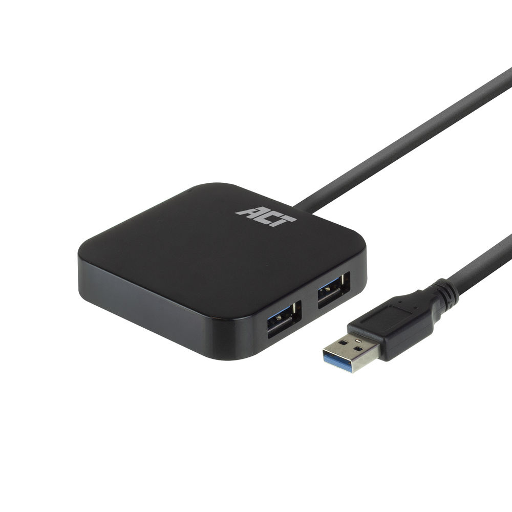 ACT AC6305 interface hub USB 3.2 Gen 1 (3.1 Gen 1) Type-A 5000 Mbit/s Black – image 1