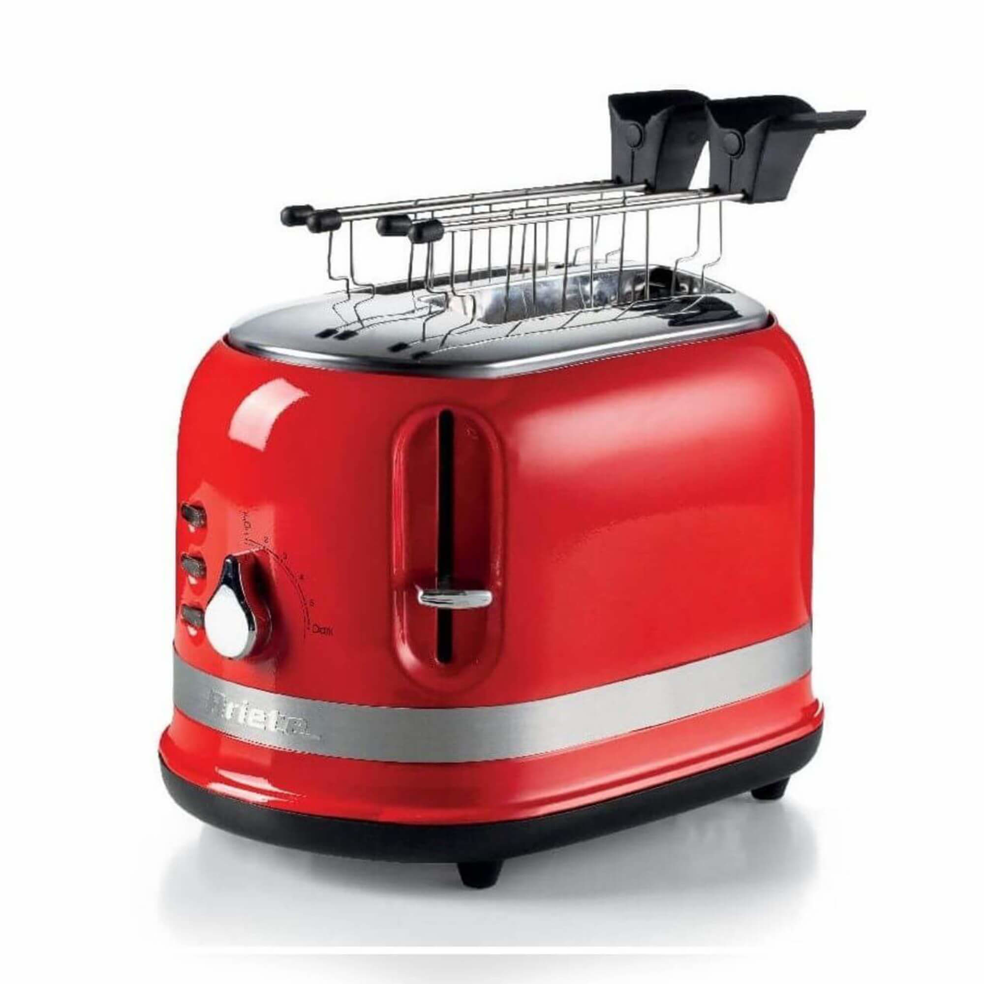 Ariete 149 Toaster with Tongs for 2 slices of bread - Automatic Ejection - Defrost - 6 Degrees of Browning - 800 Watt - Modern Line - Red – image 1