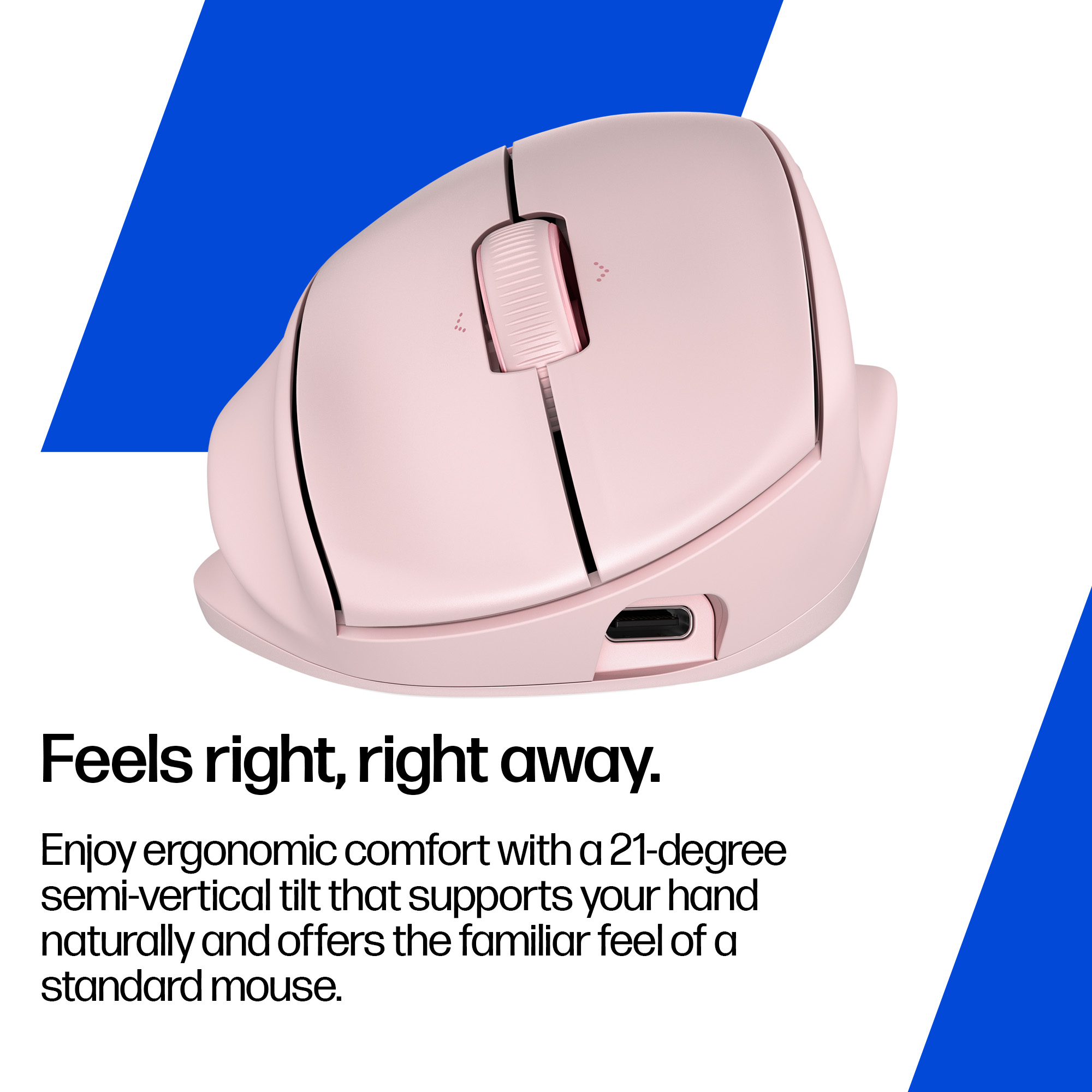 HP Tilt Ergonomic Pink Mouse 720M – image 4