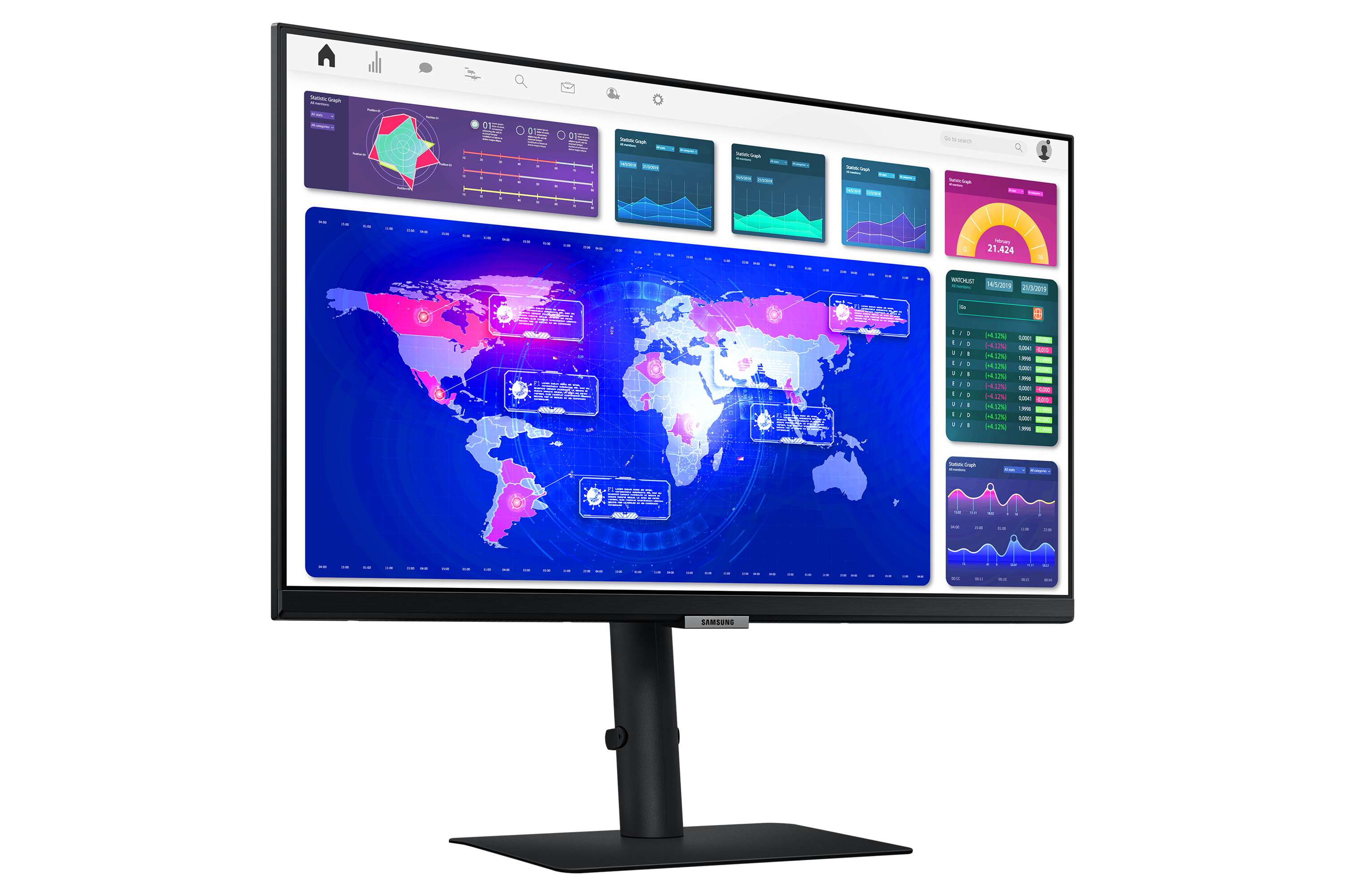 Samsung LS24A600UCUXXU & 45-489-224 computer monitor 61 cm (24″) 2560 x 1440 pixels Quad HD Black image 24