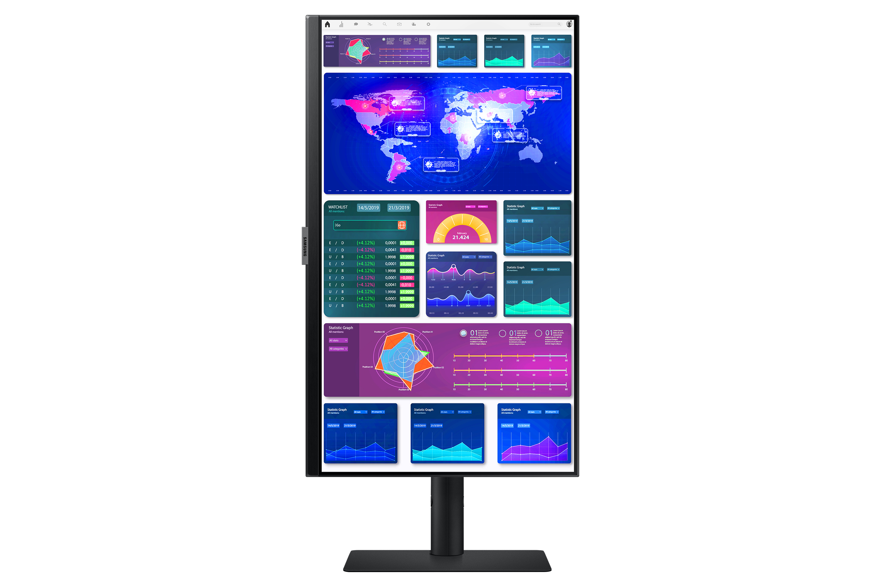 Samsung LS24A600UCUXXU & 45-489-224 computer monitor 61 cm (24″) 2560 x 1440 pixels Quad HD Black image 25