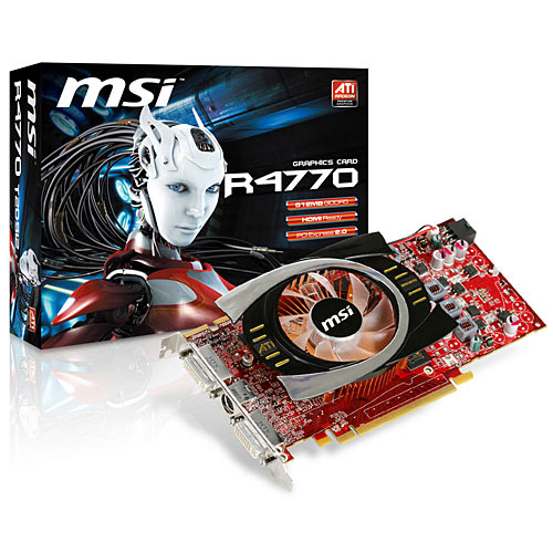 MSI R4770-T2D512 graphics card GDDR5
