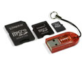 Kingston Technology 2GB microSD + 2 adapters (miniSD, SD) + USB reader