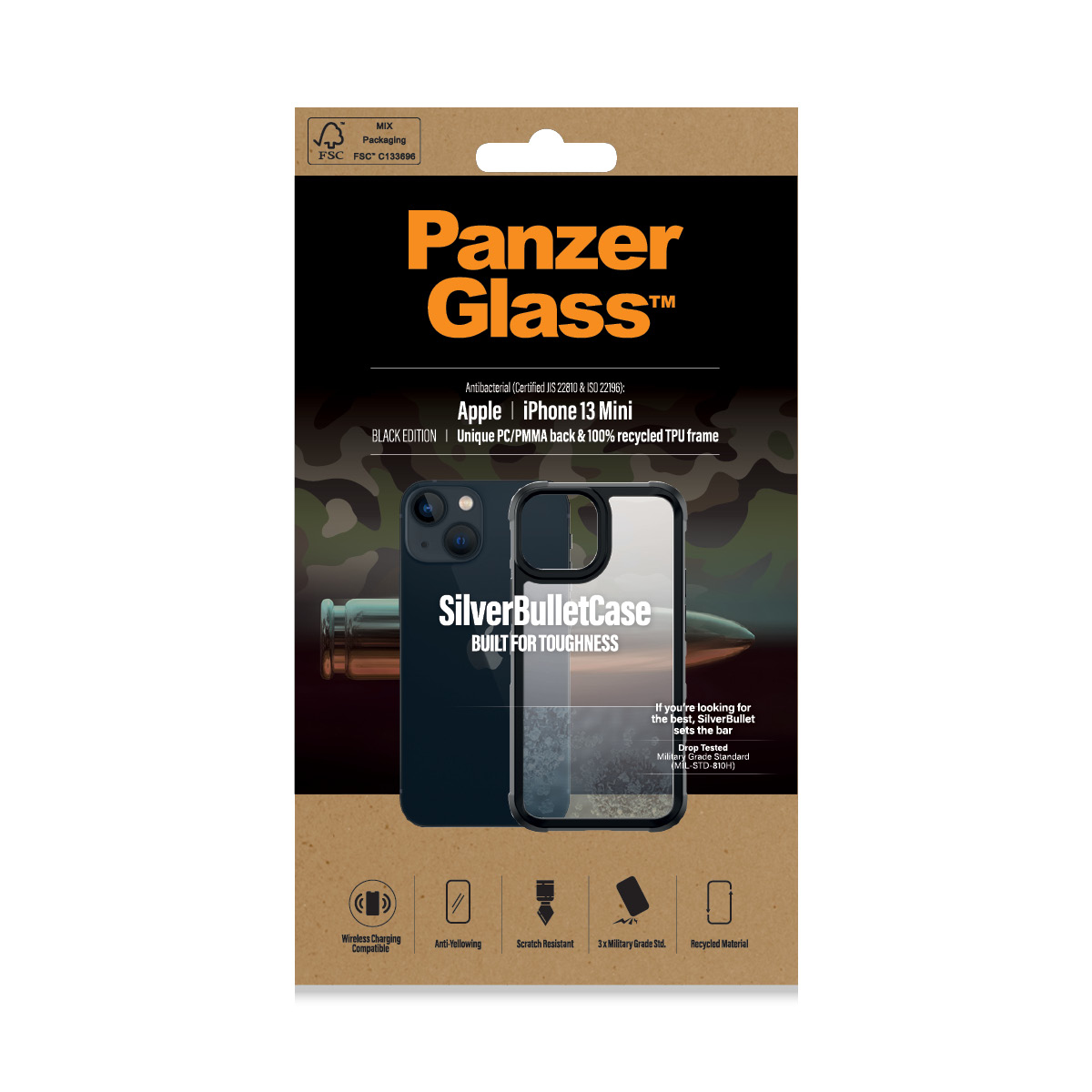 PanzerGlass ® SilverBullet ClearCase iPhone 13 Mini | Black – image 2