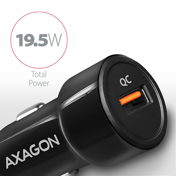 Axagon PWC-QC mobile device charger Smartphone, Tablet Black Cigar lighter Fast charging Auto – image 8