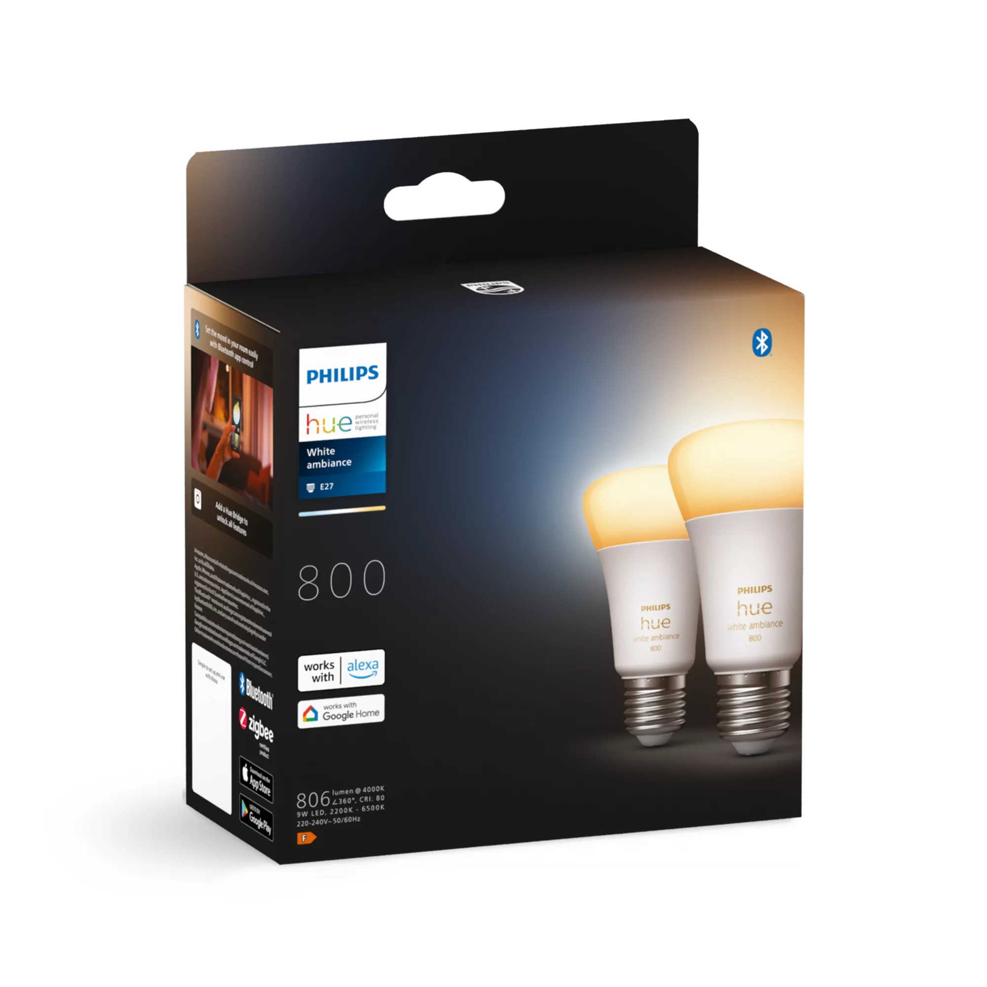 Philips by Signify Philips Hue White ambience A60 – E27 smart bulb – 800 (2-pack) – image 3