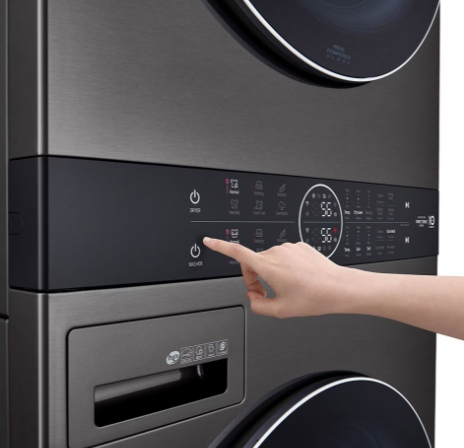 LG WK22BS6E washer dryer Freestanding Front-load Black – image 5
