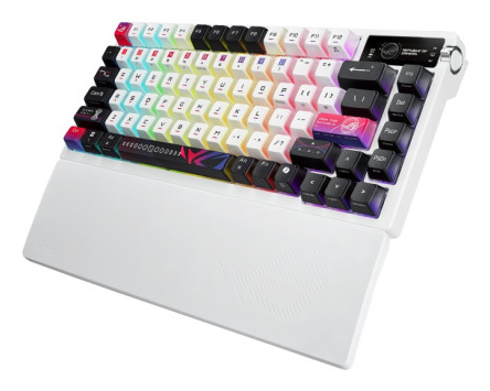 Asus Rog Azoth X – White 75% Mechanical Gaming Keyboard OLED Display, Hot-Swappable NX V2 Switches, Wireless, Rgb - 90MP044F-BKEA30 - image 5