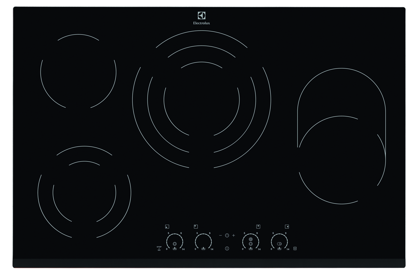 Electrolux EHF8748FOK Black Built-in Ceramic hob 4 zone(s) – image 1