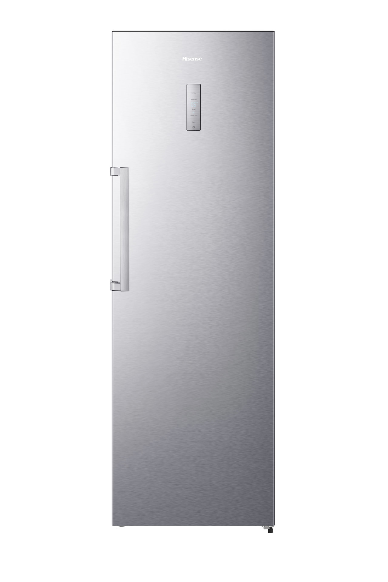 Frigorífico una puerta - Hisense RL481N4BIE, Total No Frost, 186 cm, 370 l, Luz interior, Puerta reversible, Gris