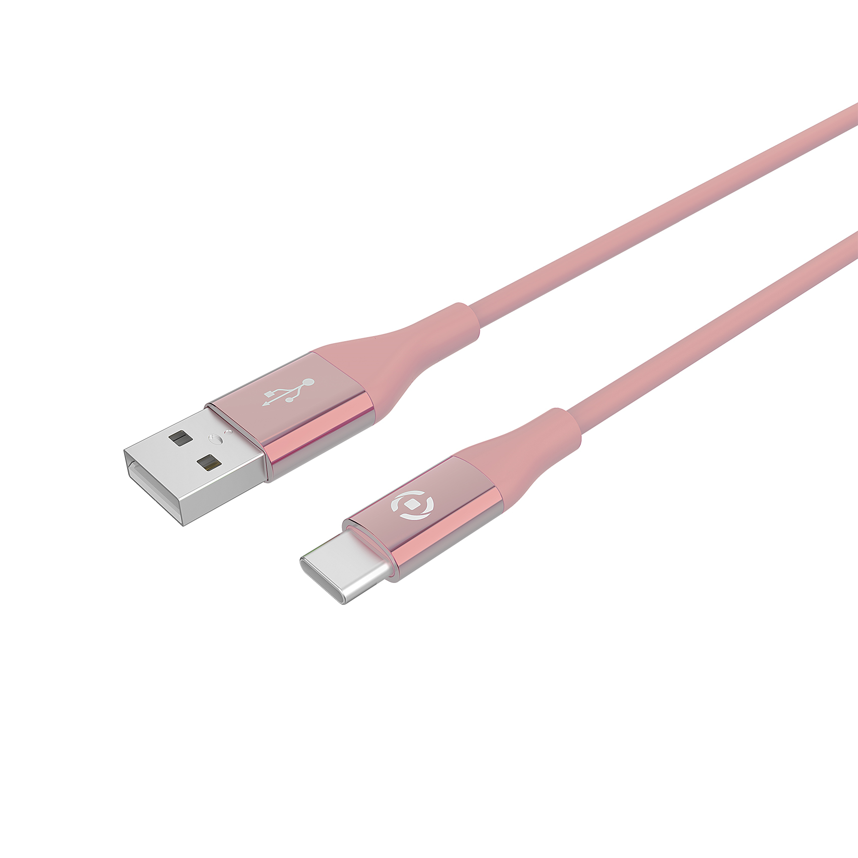 كيبل سيلي USBTYPECCOLORPK، USB 2.0، USB-A إلى USB-C، 1 متر، وردي