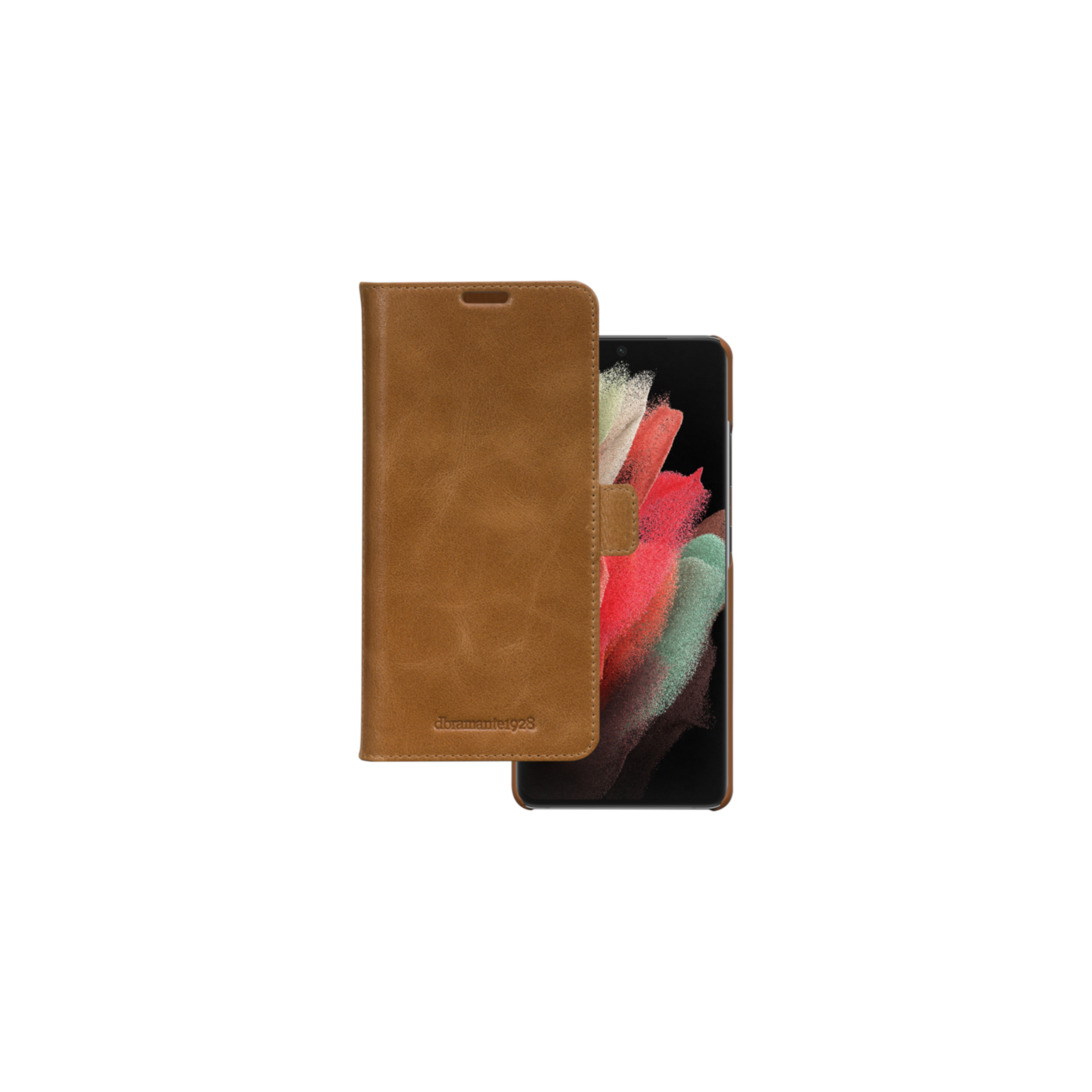 dbramante1928 Lynge - Flip cover for mobile phone - full-grain leather - tan - for Samsung Galaxy S21 Ultra 5G