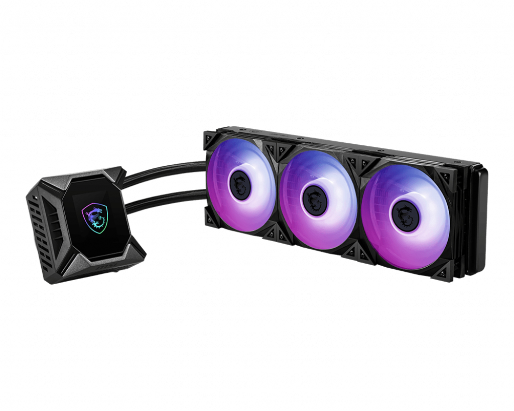 MSI MPG CORELIQUID K360 Liquid CPU Cooler ‘360mm Radiator, 2.4” LCD display with fan, 3x 120mm ARGB PWM Fan, Center, Supports Intel and AMD Platforms, Cooled by ASETEK’ image 4