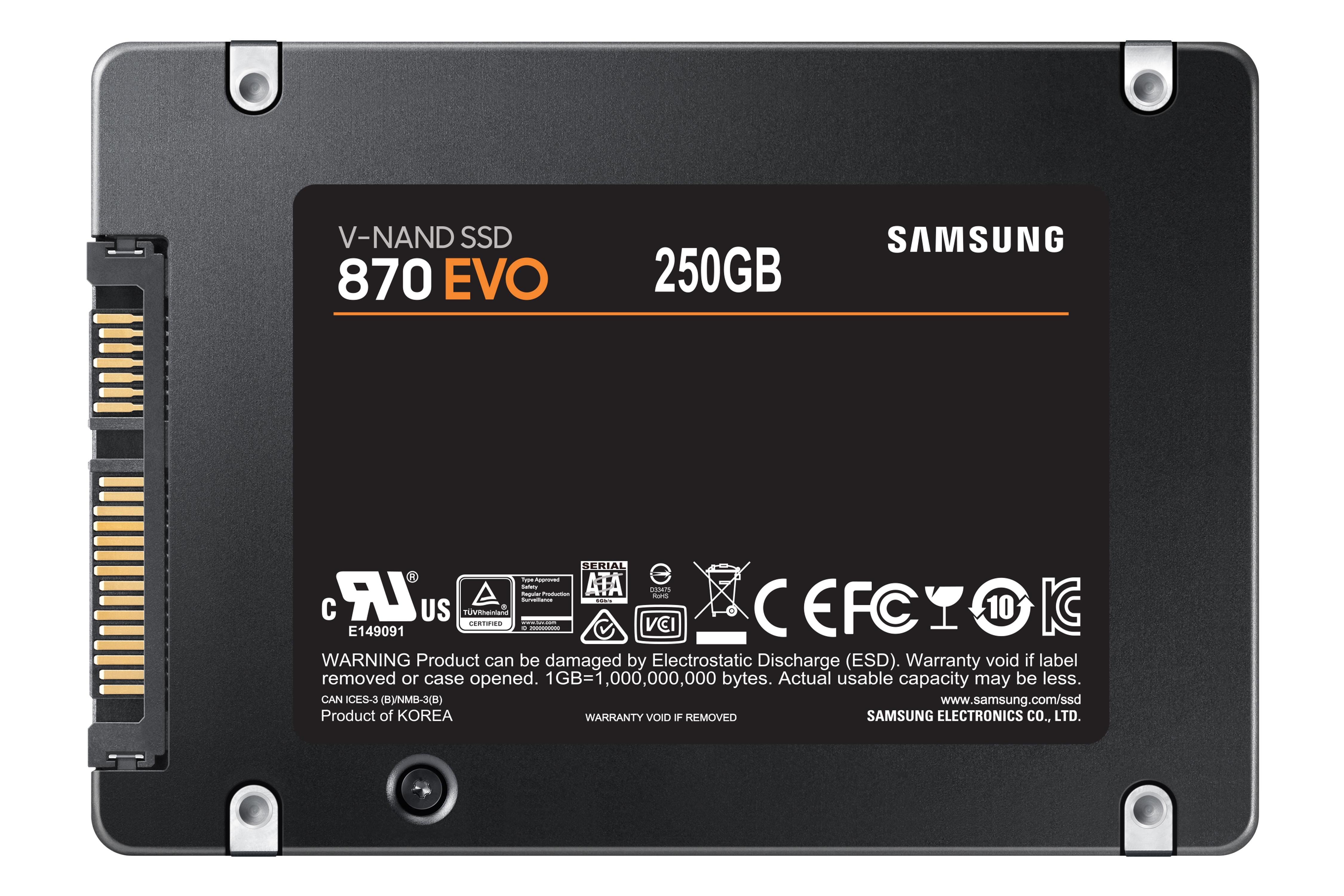 Unidad de Estado Sólido Samsung 870 EVO - 2.5" - 250GB - SATA 3 - MZ-77E250B/AM Unidad de Estado Sólido Samsung 870 EVO - 2.5" - 250GB - SATA 3 - MZ-77E250B/AM