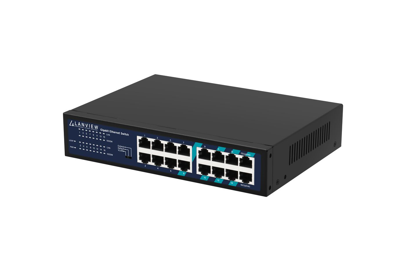 Lanview LVN-1U-16PORT-1G network switch Unmanaged Gigabit Ethernet (10/100/1000) – image 3
