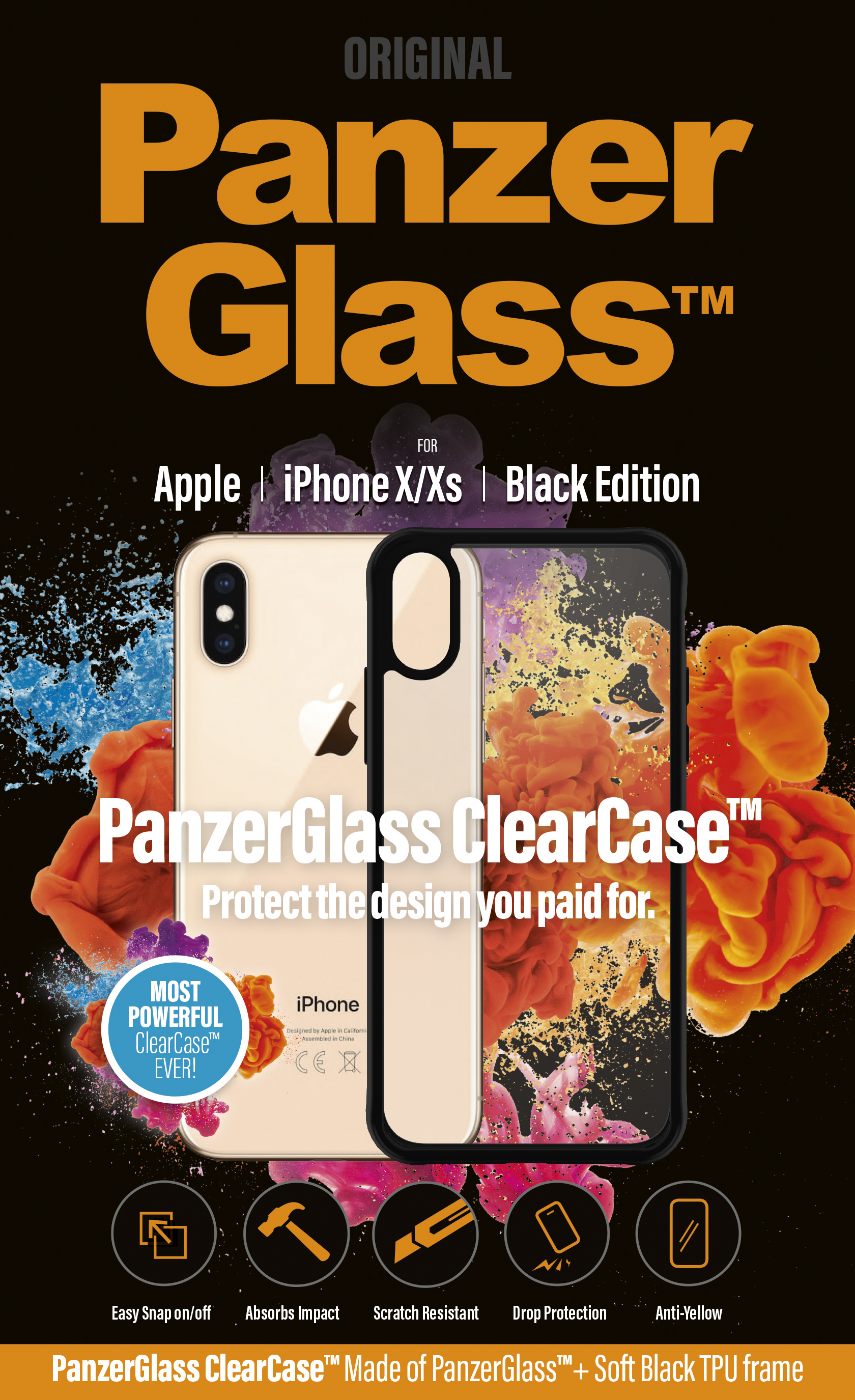 PanzerGlass ® ClearCase iPhone Xs | X | Black – image 8