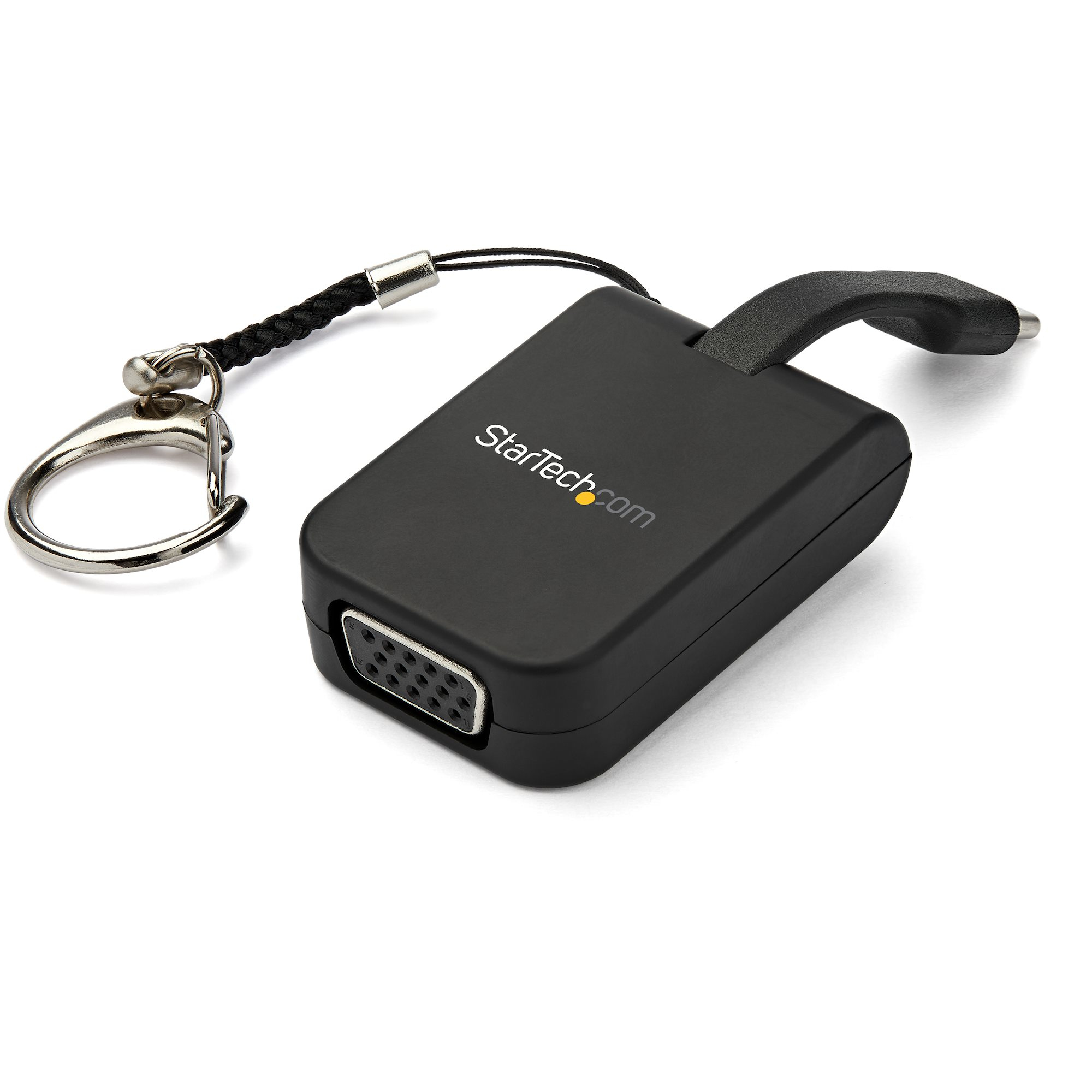 StarTech.com Compact USB C to VGA Adapter - 1080p USB Type-C to VGA Video Display Converter with Keychain Ring - Active USB-C DP Alt Mode to VGA Monitor Dongle – image 1
