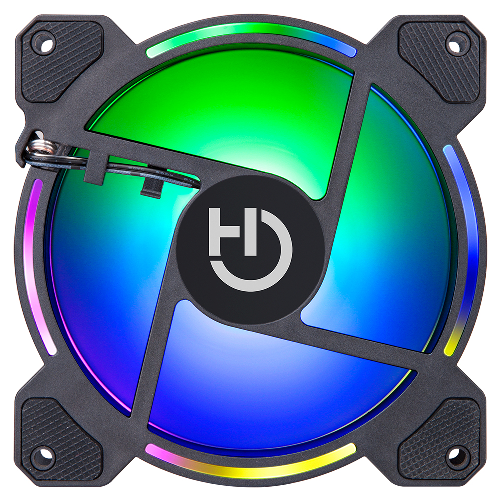 Hiditec N9-ARGB Computer case Fan 12 cm Black image 3