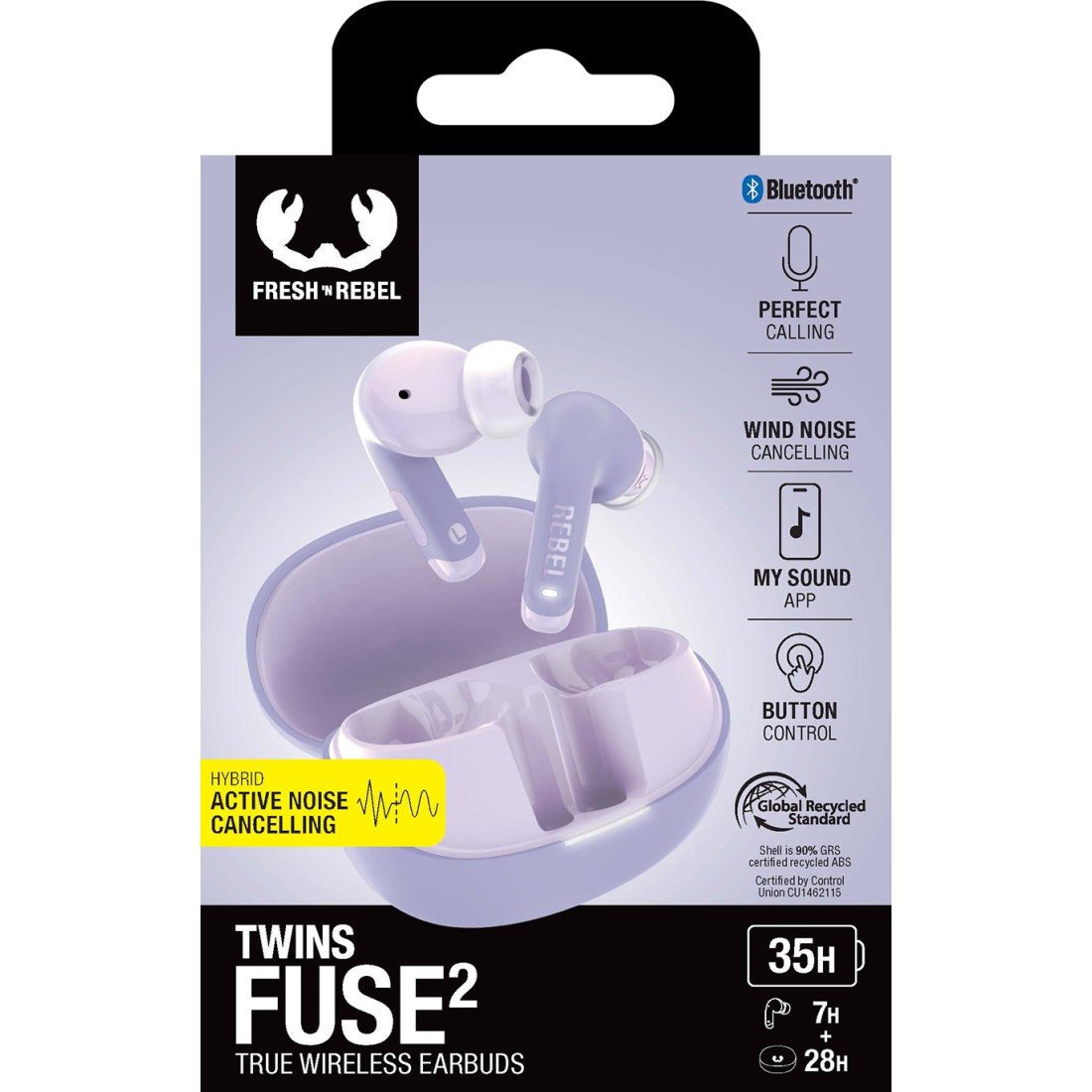 Hama Twins Fuse 2 Headset True Wireless Stereo (TWS) In-ear Calls/Music USB Type-C Bluetooth Lilac image 14