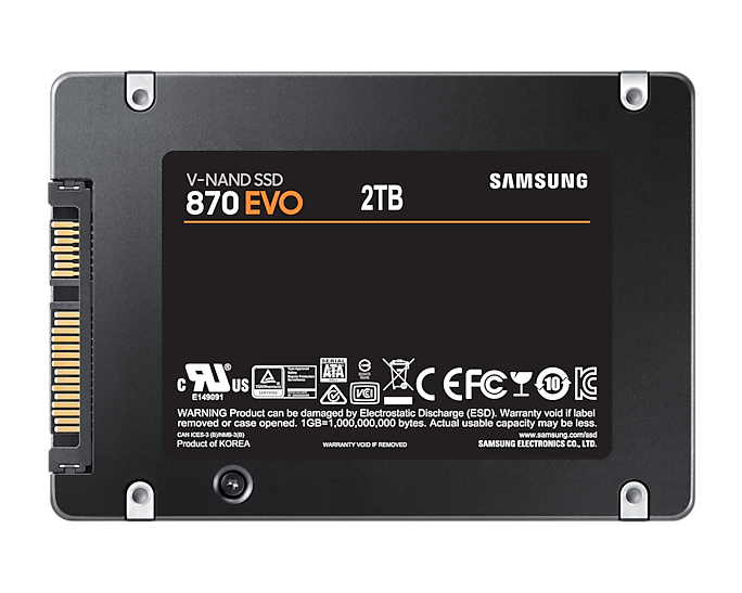 Samsung 870 EVO 2 TB 2.5″ Serial ATA III V-NAND MLC image 2