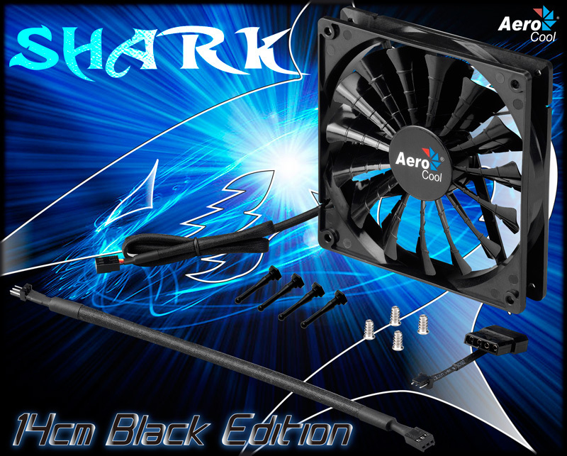 Aerocool Shark Fan Evil Black Edition 14cm Computer case 12 cm image 3