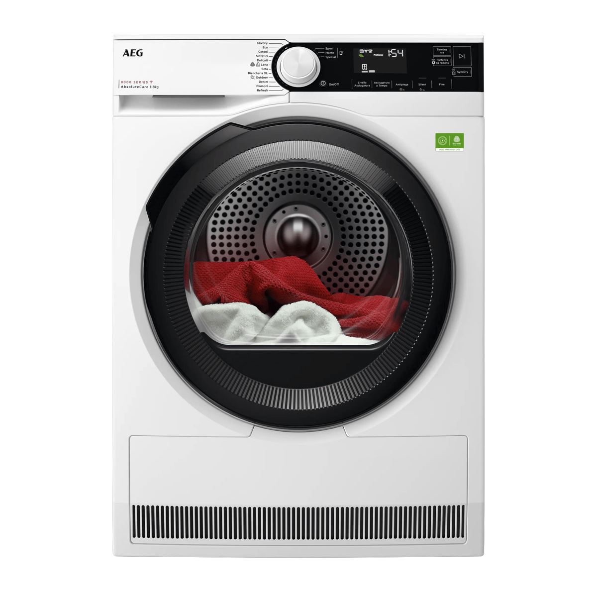 AEG Series 8000 TR8H38YA tumble dryer Freestanding Front-load