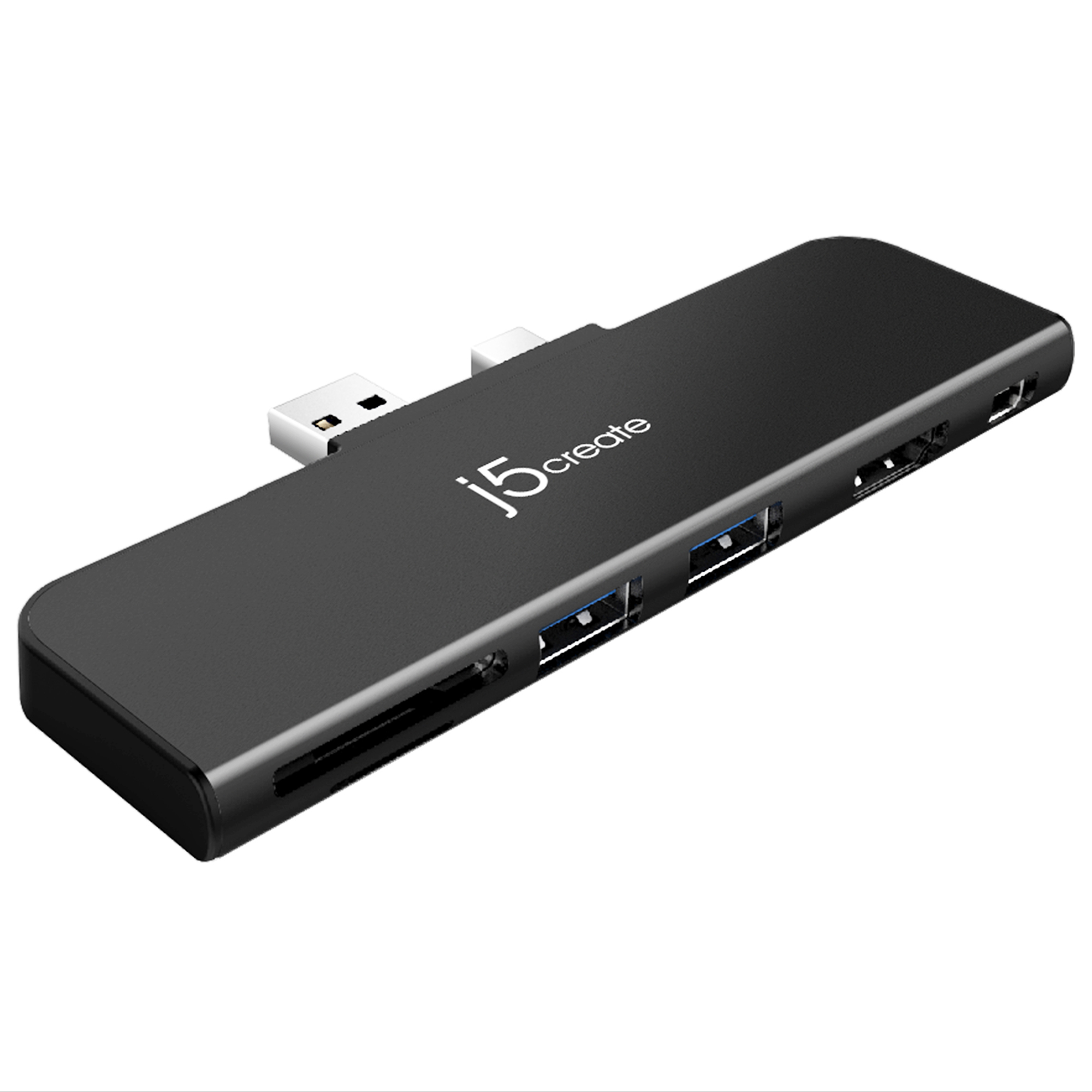 j5create JDD320B Ultradrive Minidock™ for Surface Pro™ 4/5/6, includes 1x HDMI port and 2x USB ports, Black – image 1